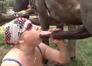 Sexy stallion enjoying this wild threesome